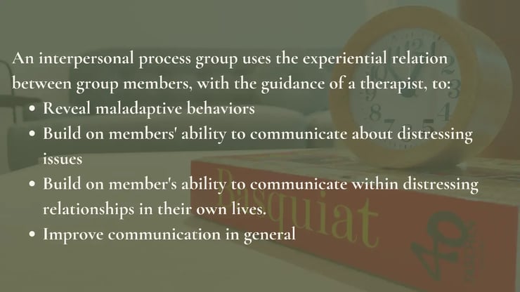 What is an interpersonal process group