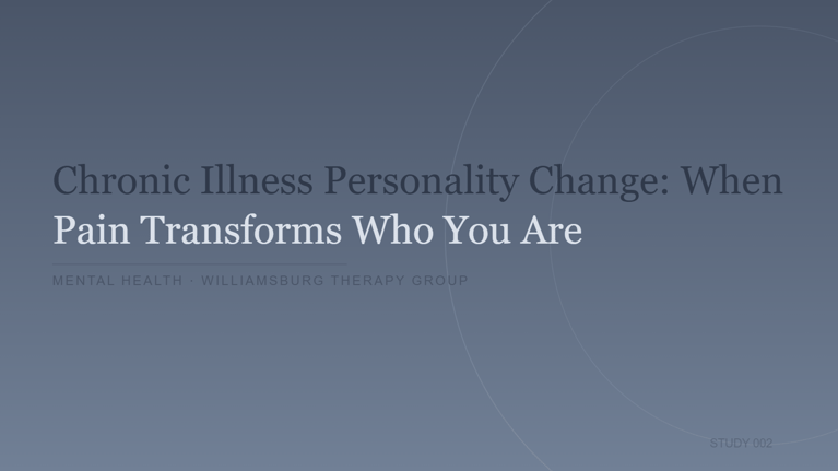 Chronic Illness Personality Change: When Pain Transforms Who You Are