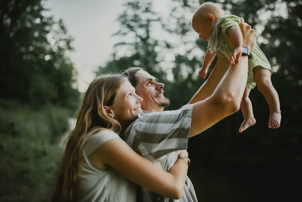 happy family with child