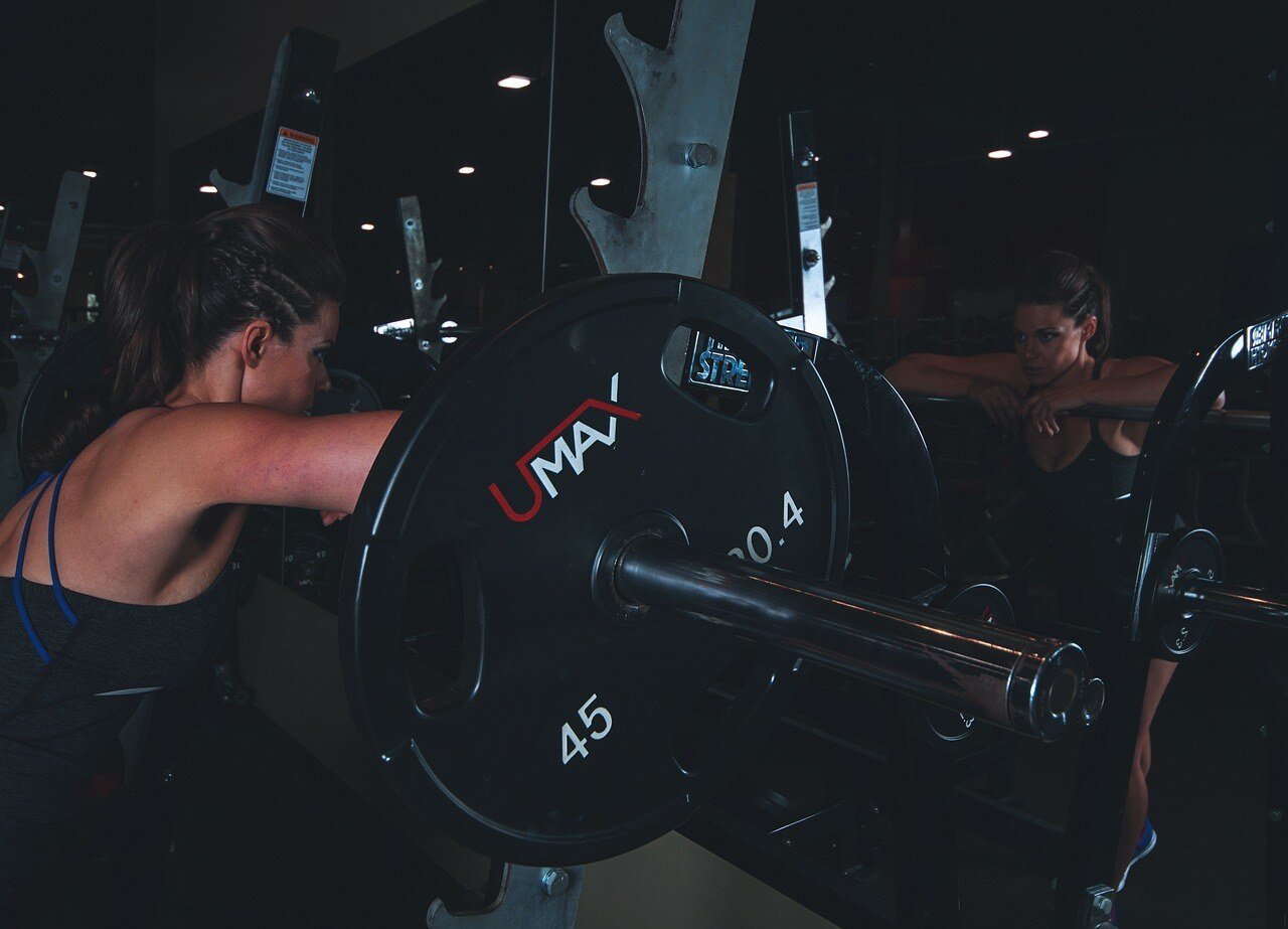 a woman working out to counter depression