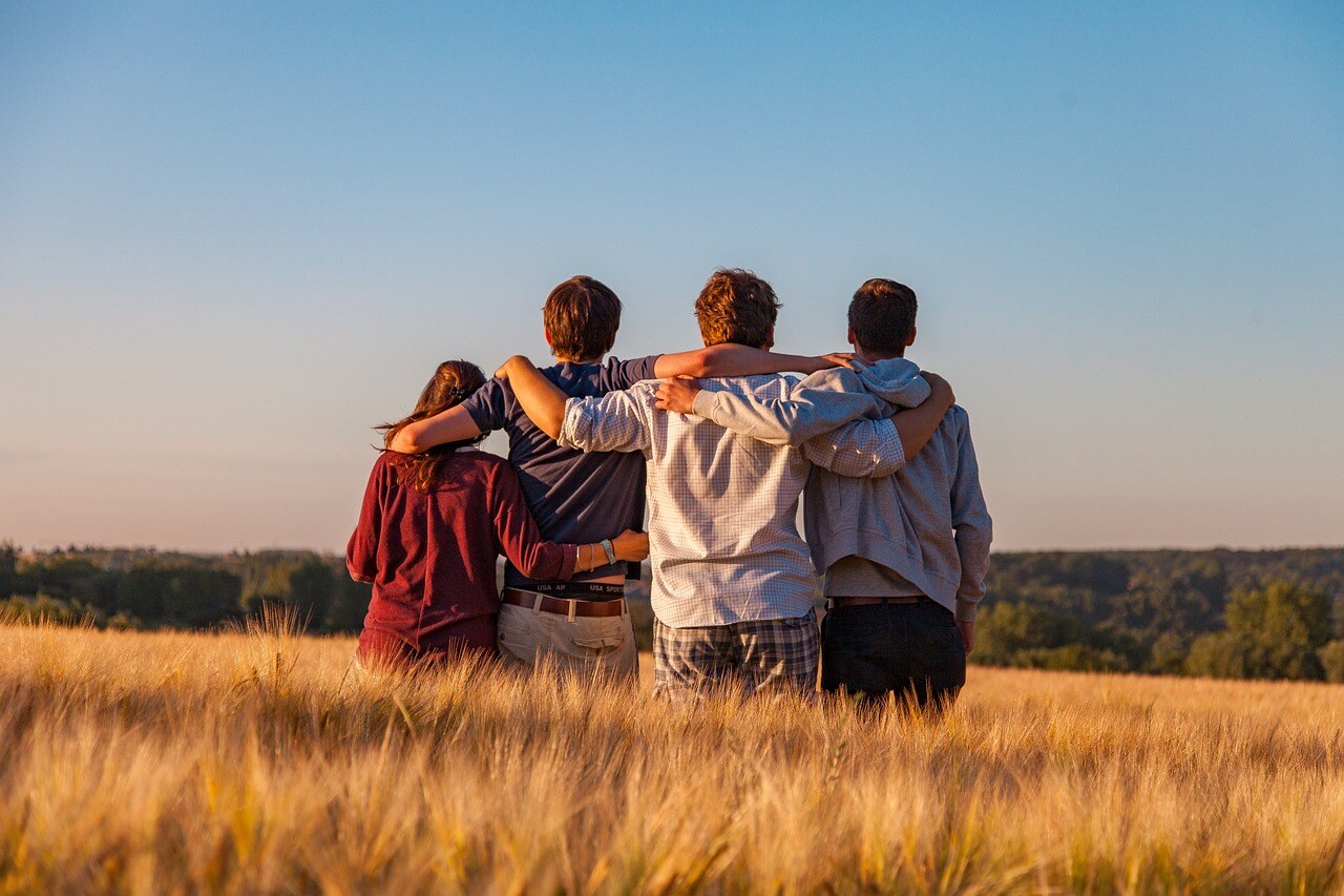 A group of friends after an intervention